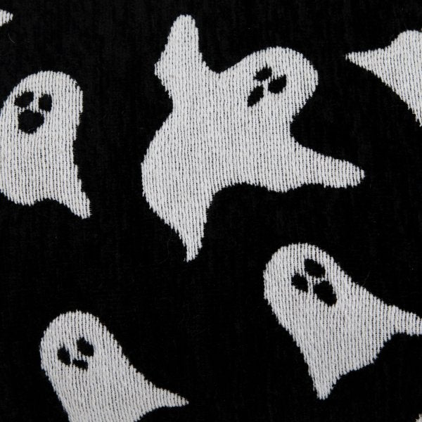 Woven Boo Ghost Throw Pillow - HER Home Design Boutique